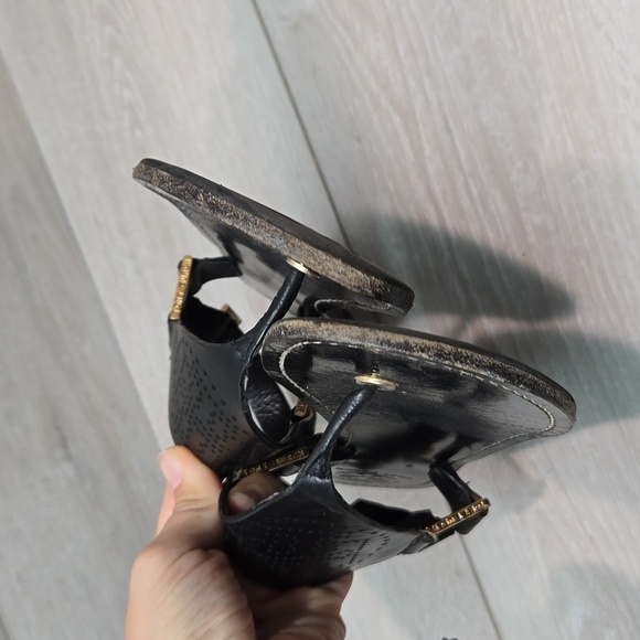 Tory Burch Womens Officine Creative T strap Thong Logo Sandals Flats shoes sz 7M - Picture 5 of 11